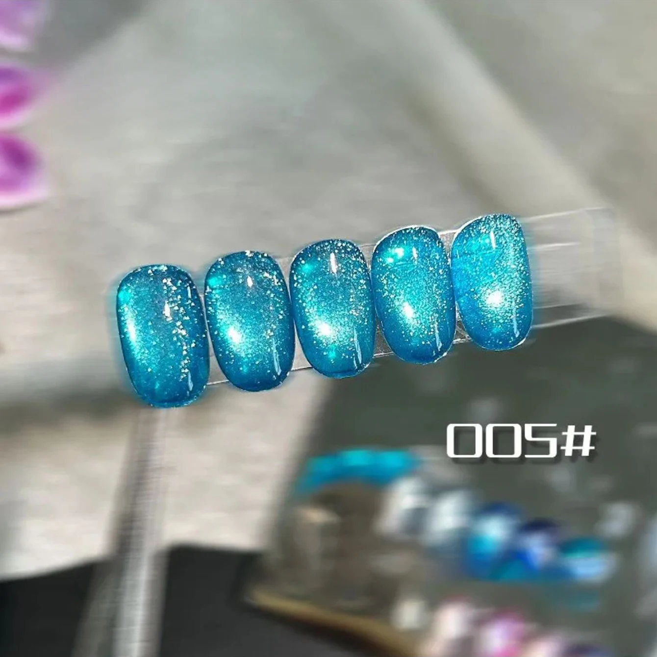 MN 1 ชิ้น 12 มิลลิลิตรฤดูร้อนขาย Mysterious Island Cat Eye Gel เล็บแมว Magnetic Gel สีฟ้าเล็บเล็บอุปกรณ์