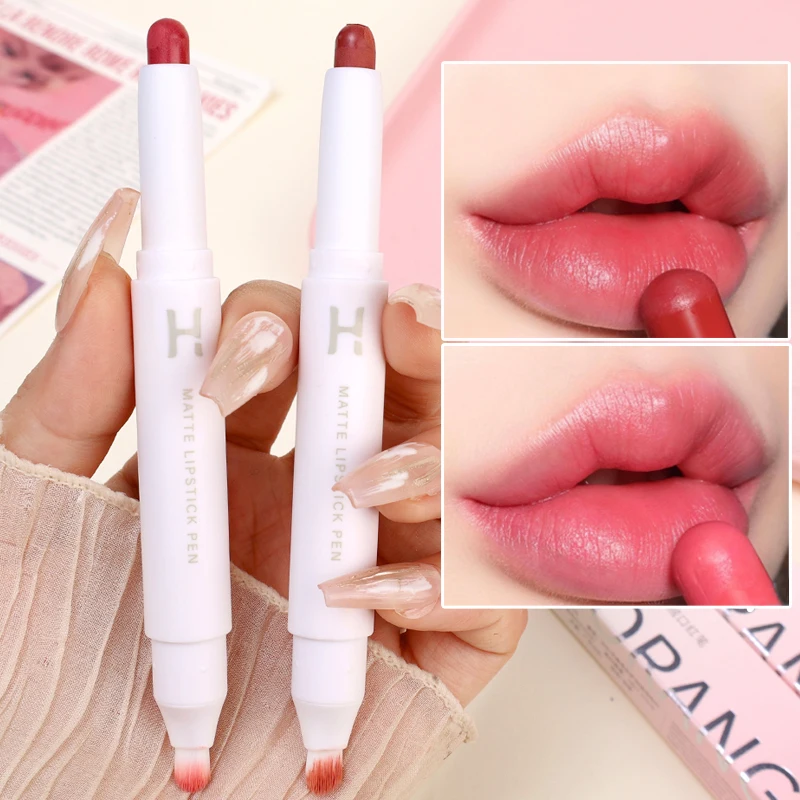 Double Headed Nude Lip Liner Pen Waterproof Smooth Lipstick Matte Red Brown Contouring Lips Shape Lip Liner Makeup Lips Cosmetic