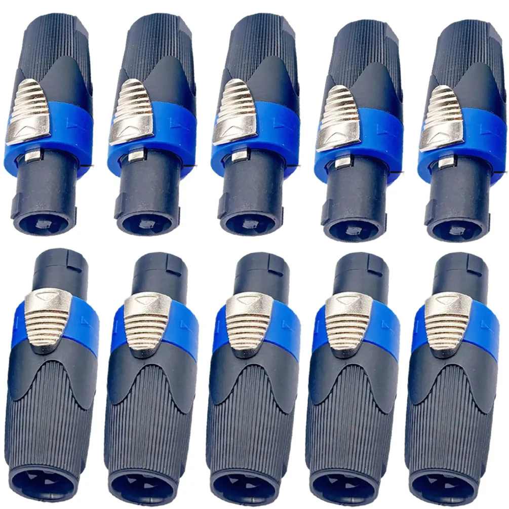 10PCS 4 Pin Professional Speaker Plug NL4FC Speakon Connector Audio Ohm Plug for Stage Amplifier Speaker Cable