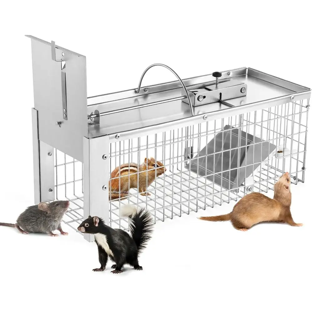 

Humane Live Animal Trap for Rodents: Capture Rats, Mice, Chipmunks, Weasels Safely Indoors or Outdoors