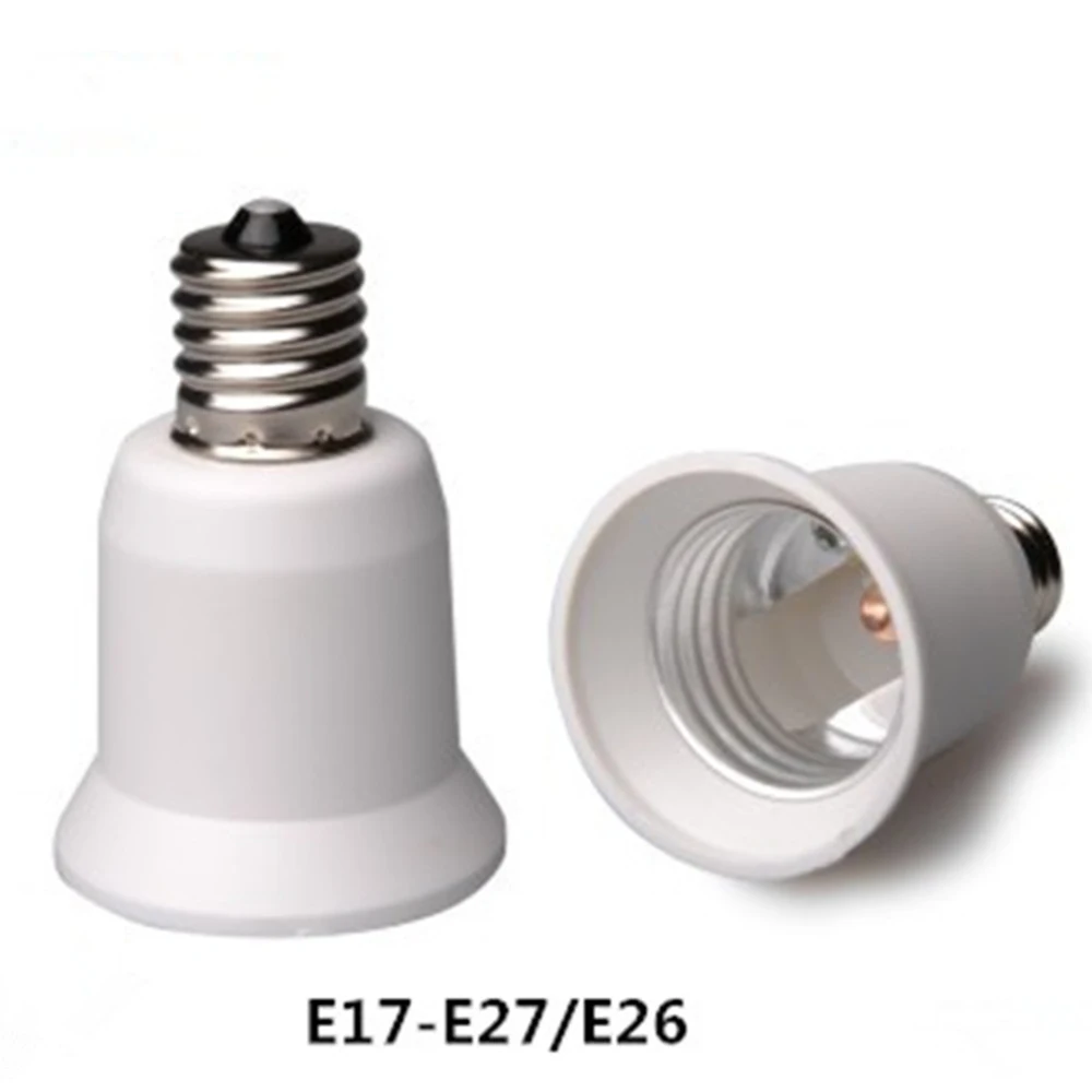 

2pcs E17 to E27 Lamp Holder Led Lighting Electric Base Converter Screw Bulb Socket Adapter LED Lamp Head