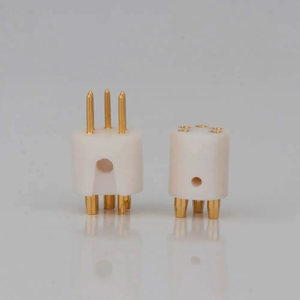 Preffair 5 Pins M DIN vergoldeter Stecker Plattenspieler Tonearm Buchse für REGA LINN ROKSAN PROJECT GRACE
