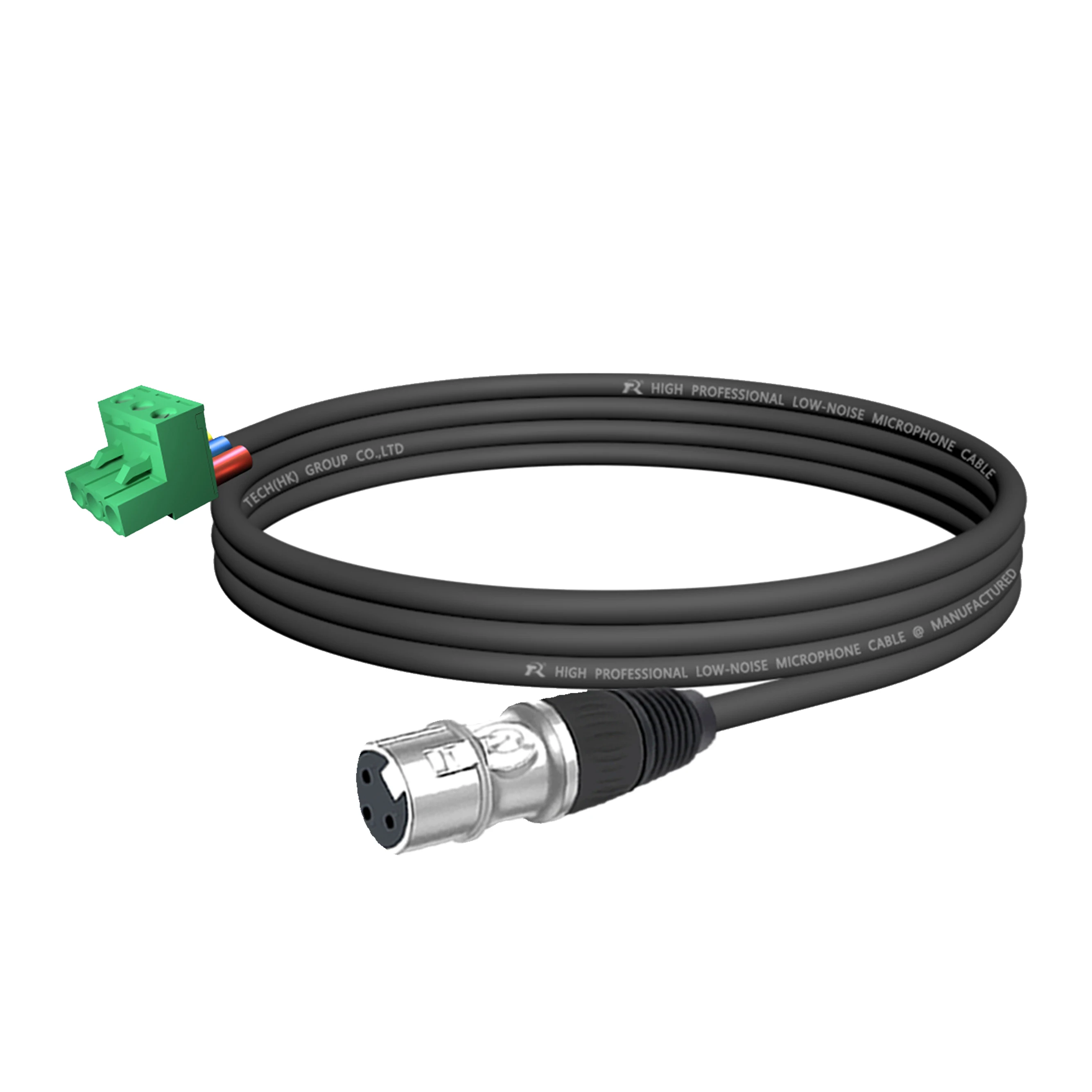 1 Stück XLR zu Phoenix Kabel, XLR 3-Polig M/F zu Grün 3-Pin PCB Schraubklemmenadapter, Mikrofonkabel für Lautsprecher – Detail 2