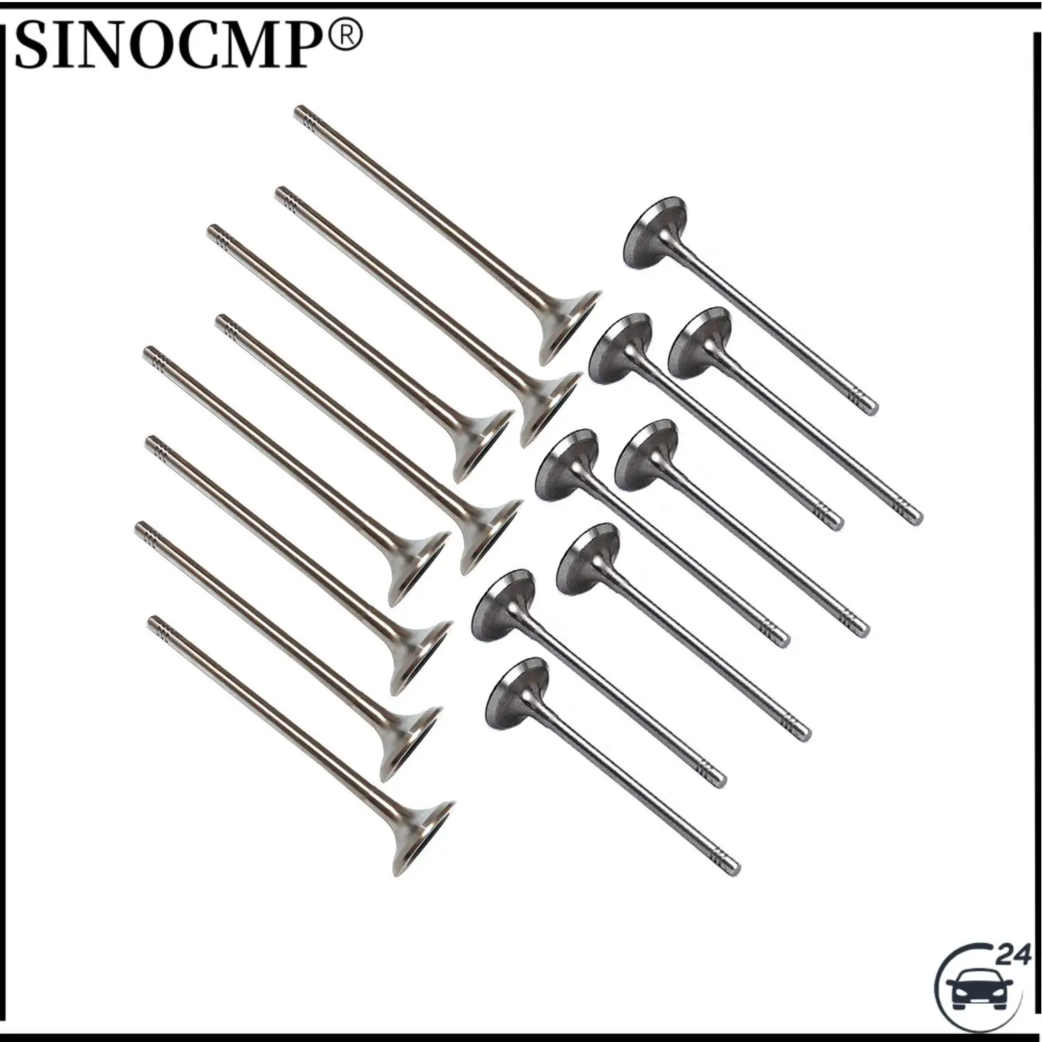 16pcs Exhaust Intake Valves 11347585901 11347547187 V95153 039VE31932000 for BMW Mini 118i Cooper S F20 F30 R55 R56 N13 N18 1.6T