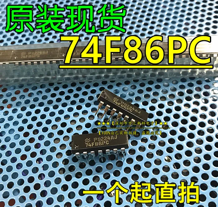 10pcs orginal new 74F86PC 74F86 DM74F86 High speed quad 2 input XOR gate DIP-14