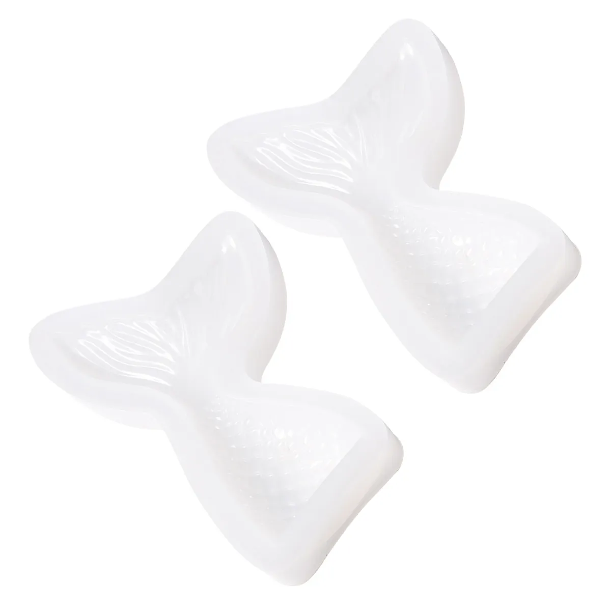 2Pcs Large Fish Tail Epoxy Resin Mold Silicone DIY Craft Template Creative Unique Design Non-Stick Tear-Resistant Eco-Friendly