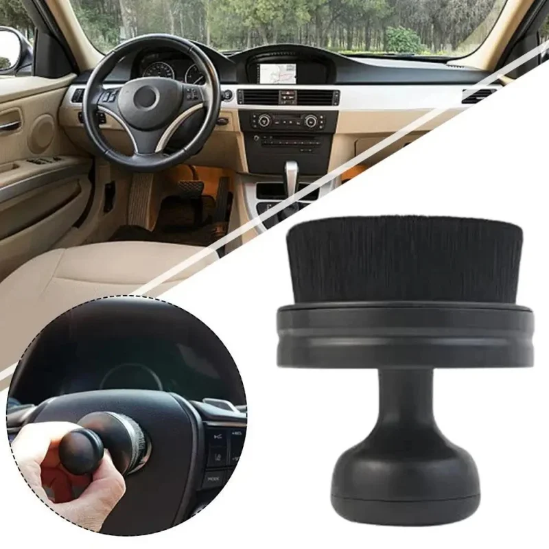 Portable Car Wash Tire Brush Soft Detailing Brush with Cover Car Crevice Dust Removal Brush for Cleaning Tyres Dashboard