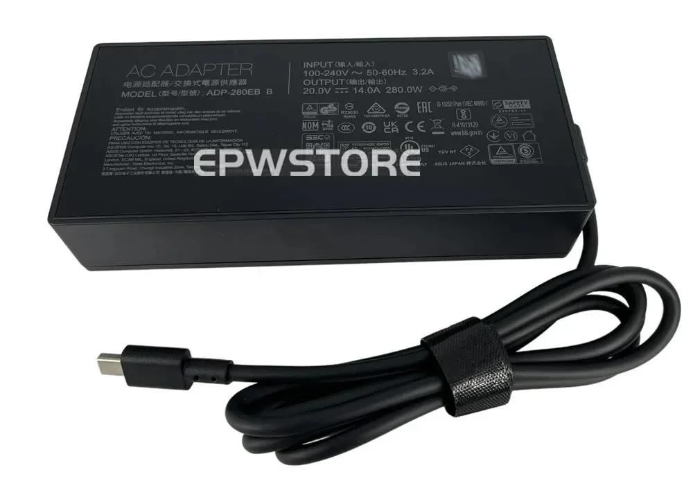 

Зарядное устройство/адаптер переменного тока 280W 240W 200W 180W 20V 14A для ASUS TUF Gaming F16 (2025) FX608JPR FX608JMR