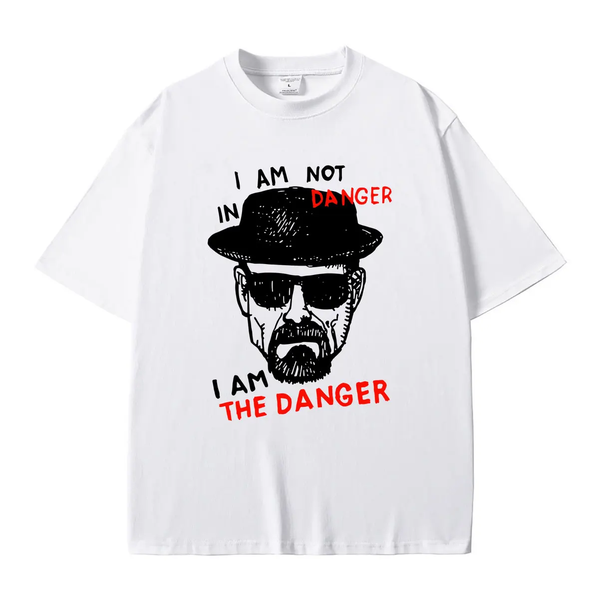 TV Series Breaking Bad T-shirt Heisenberg Walter I Am Not in Danger I Am The Danger Graphic Tshirt Men Women Fashion Streetwear