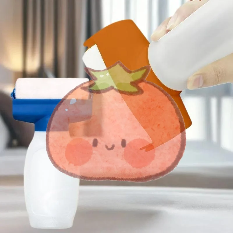 DIY壁補修・修復ガジェット、350ml水性ラテックス塗料プラスチック容器、塗料ローラーブラシ一体型