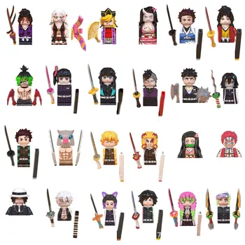 Anime Demon Slayer Kimetsu no Yaiba Figurka Kamado Tanjirou Figurka akcji Agatsuma Zenitsu Nezuko Wojownik Klocki do budowania