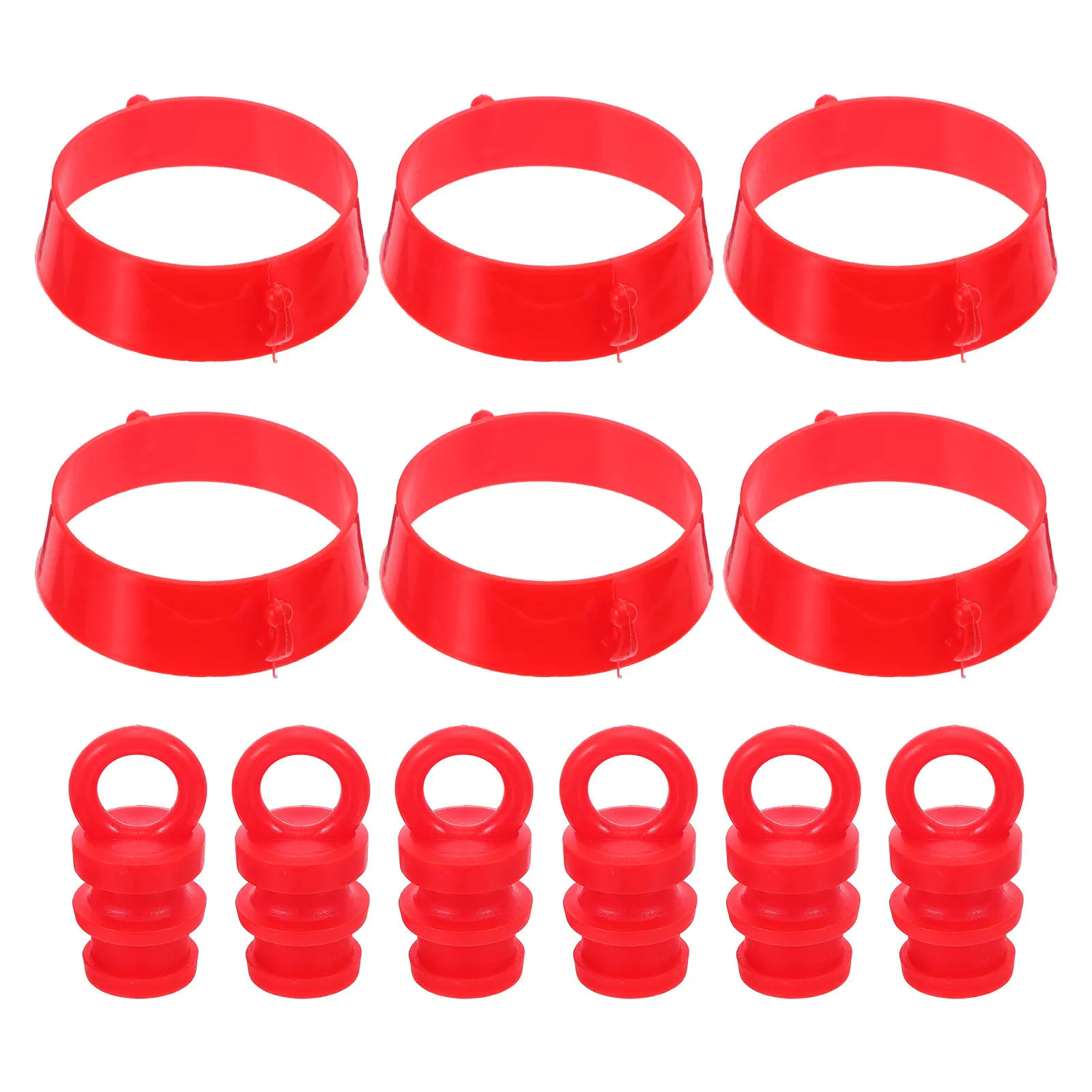 1Set Plastic Cone Chain Collar Kit Road Cone Safety Collar for Temporary Traffic Management Parking Barrier Chain Connector