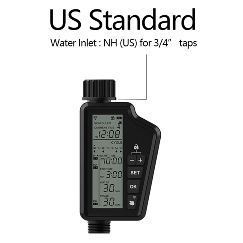 ABHU Tuya Wi-Fi умный таймер полива, автоматический цифровой контроллер орошения сада для приложения Smart Life Alexa Google Home