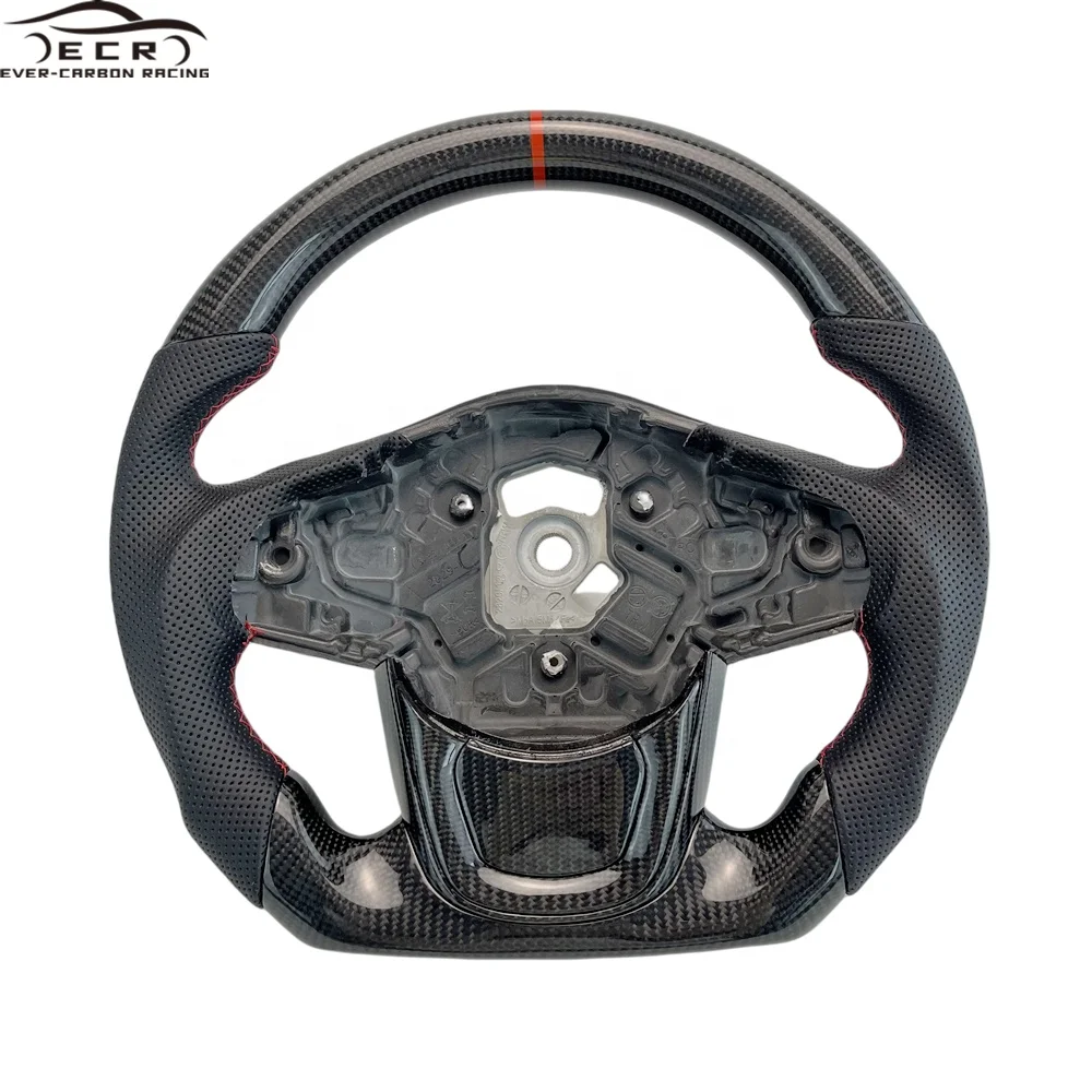 Ever-Carbon Racing ECR High Quality Customized Flat Bottom Carbon Fiber Steering Wheel for Toyota Supra MK5 Steering Wheel