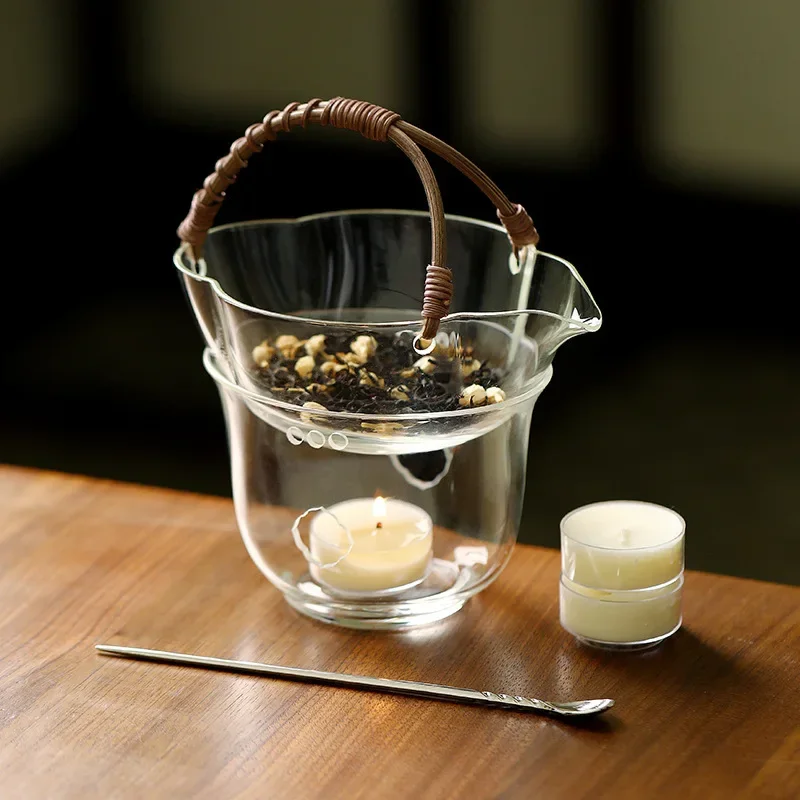 

Warm tea warmer, fair high borosilicate heat-resistant glass rattan fair cup