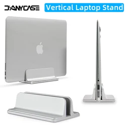 Soporte Vertical para ordenador portátil para Macbook Air Pro 13 15 16, soporte de aluminio de escritorio con tamaño de base ajustable para soporte para portátil