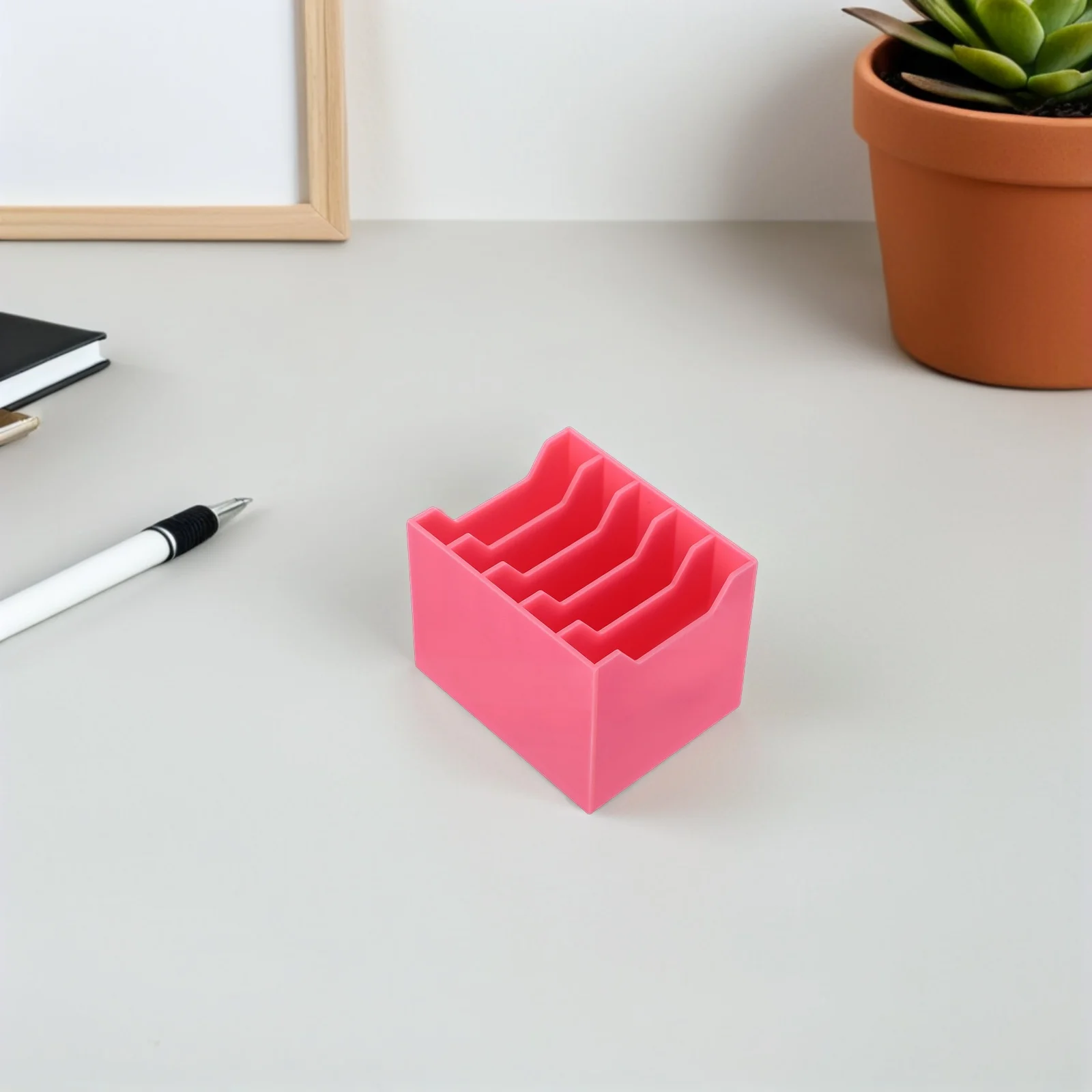 

Acrylic Phone Organizer Desktop Multi-Compartment Storage Box for Office Meeting Classroom Phone Collection Rack