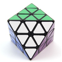 LanLan 8-Axis Octahedron 3x3 Face Turning Octahedron Magic Cube Black Puzzle Educational Toy Special Puzzle Cube Toys