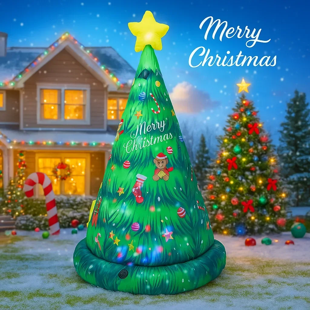 7.8FT نفخ لعبة عيد الميلاد شجرة مع LED عيد الميلاد ديكورات للباحة علب الهدايا عيد الميلاد زخرفة المنزل لوازم عيد الميلاد هدية #2
