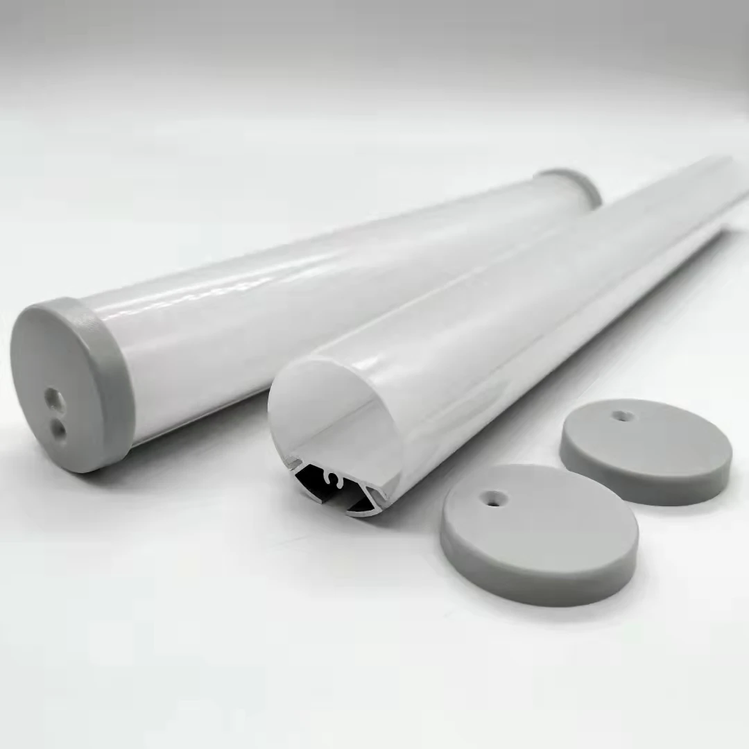 1M/szt. Średnica 30mm Okrągły profil liniowy LED Zawieszona rurka Wisiorek Profil aluminiowy LED z zaślepkami i śrubami