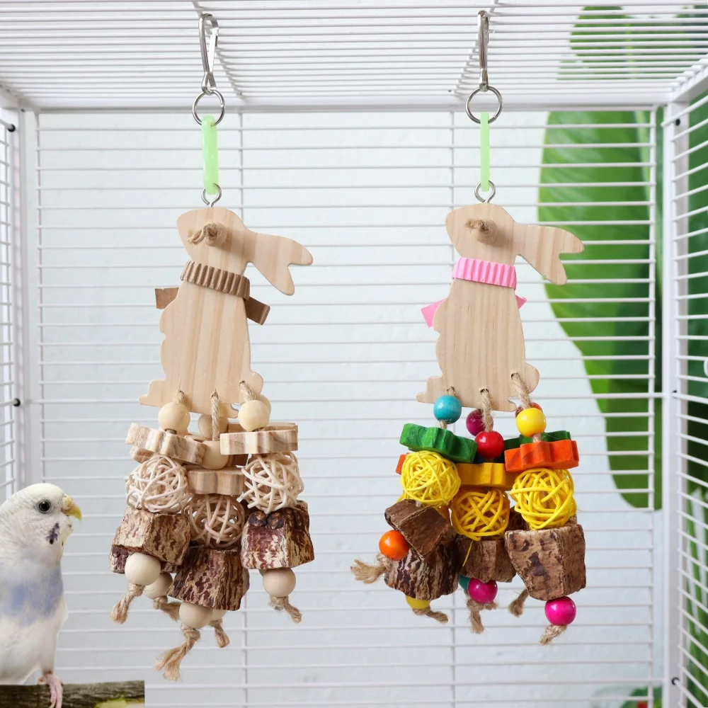 

Bird Toys Natural Corn Loofah Slices Parrot Toys for Large Birds Supplies Aviary Hanging Toys For Parrots, Macaws, Cockatoos
