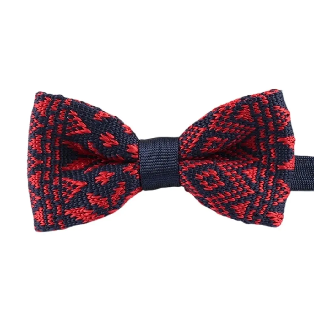 Funny Snowflake Knitted Christmas Necktie Heart Polka Dot Soft Xmas Shirt Tie Adjustable Strap Cravat Christmas Party