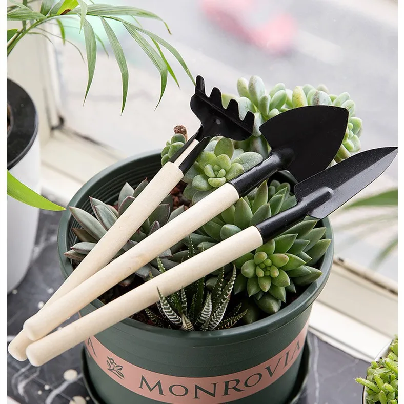 

Mini Garden Tools Set - 3 Pcs Small Shovel For Planting Flowers Succulents Herbs