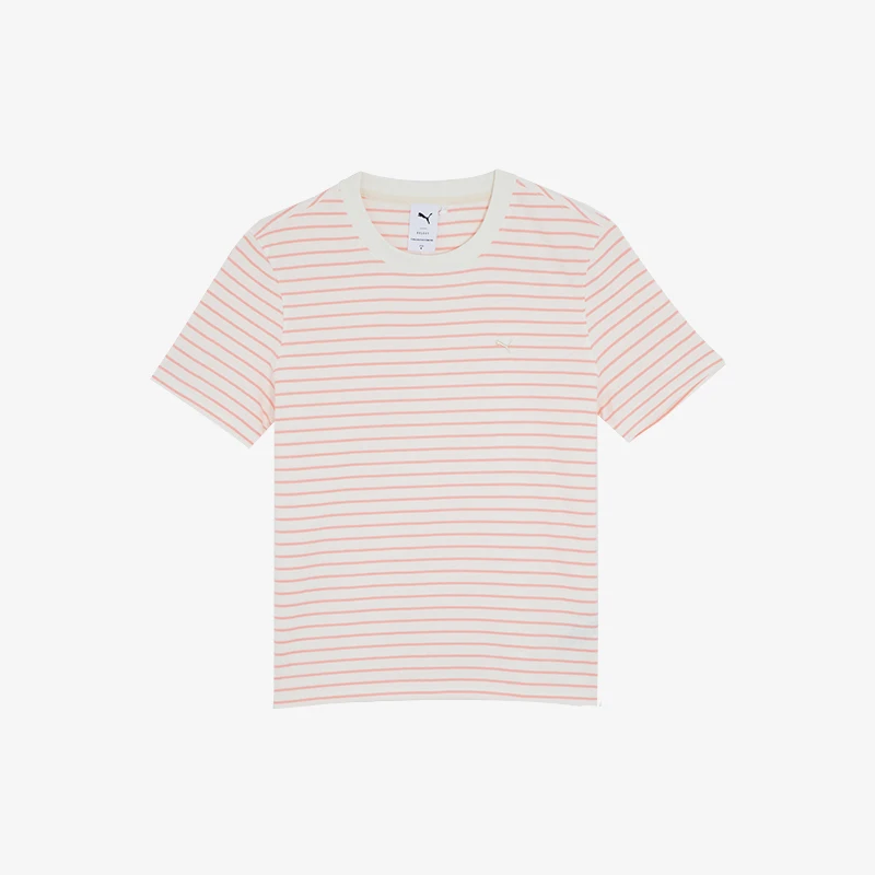 

Puma genuine Summer New Women's Retro Striped Casual Short Sleeve T-Shirt 627732-55