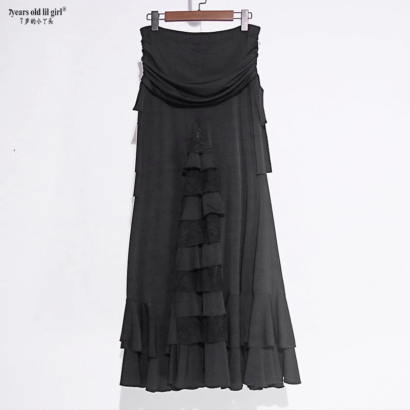 Flamenco Norwegian Flange-Wrapped Ruffle Dresses Second Floor Flanges Are Hot EW108