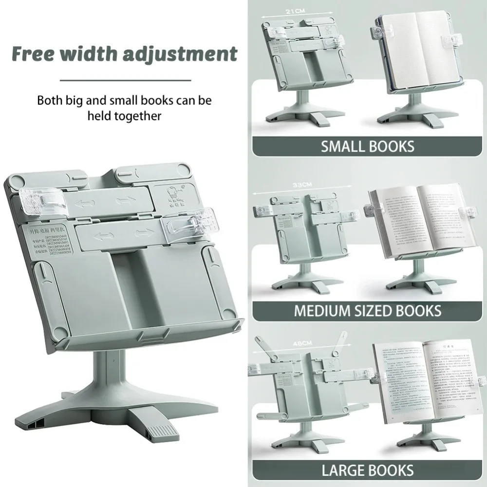 Solid Color Adjustable Reading Bookshelf Lifting Multifunctional Book Holder Support Landing Reading Stand