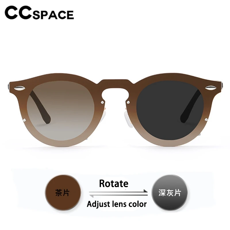 Rotating Adjustable Color Changing Sunglasses ND Lens Polarized High Transparency UV400 Sunglasses