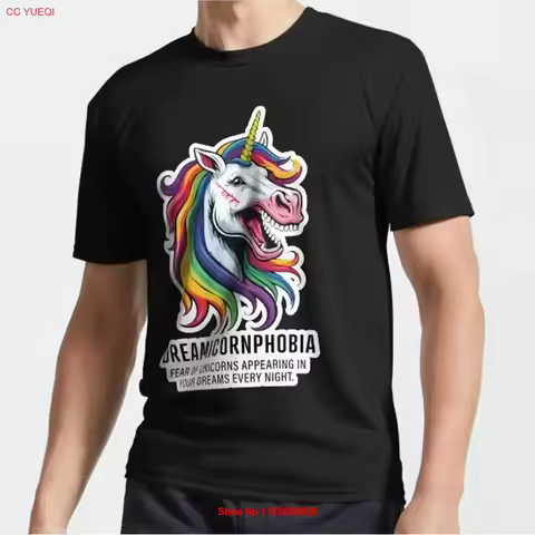 Dreamicornphobia Uniccorns Nightmares Funny Jokes Active T Shirt vintage Washed Versatile graphic Soft Slightly Comfortable