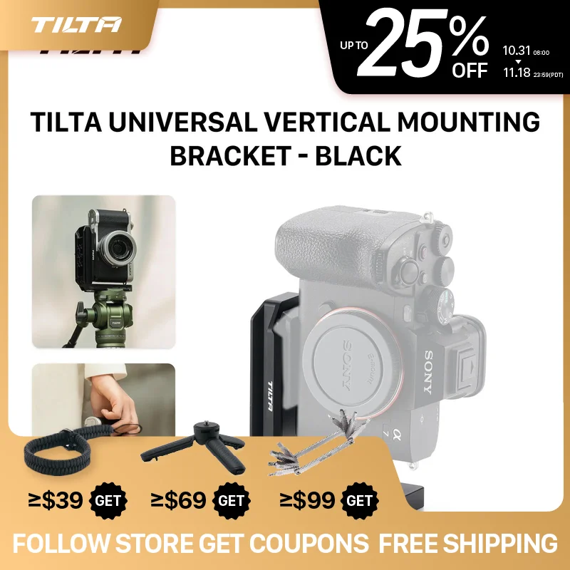 Tilta Universal Camera Vertical Mounting Bracket Bracket Quick Release L Shape Plate For Sony Canon Panasonic Fujifilm