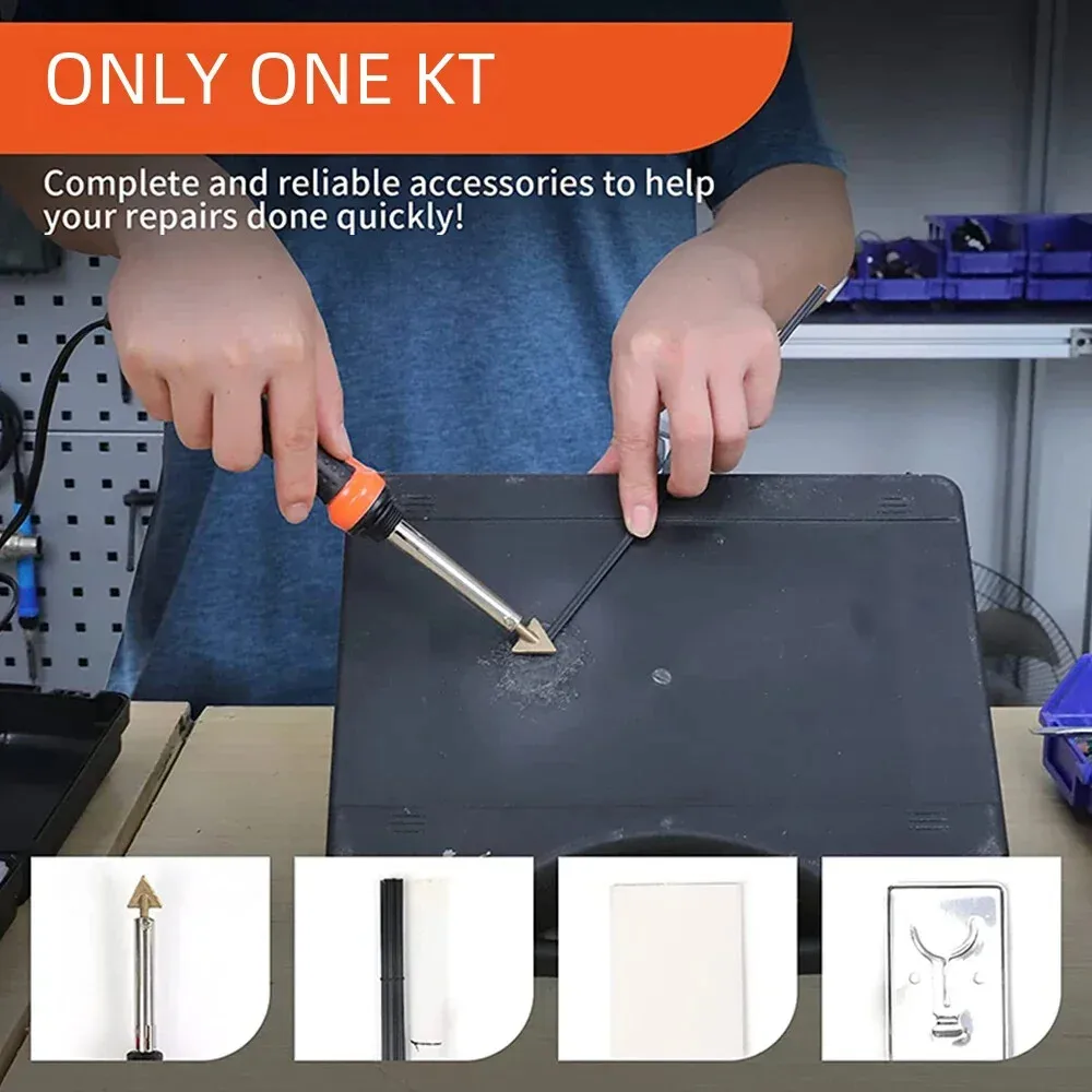 100W Plastic Welding Machine Kit Bumper Repair Gun With Iron Hot Stapler Welding