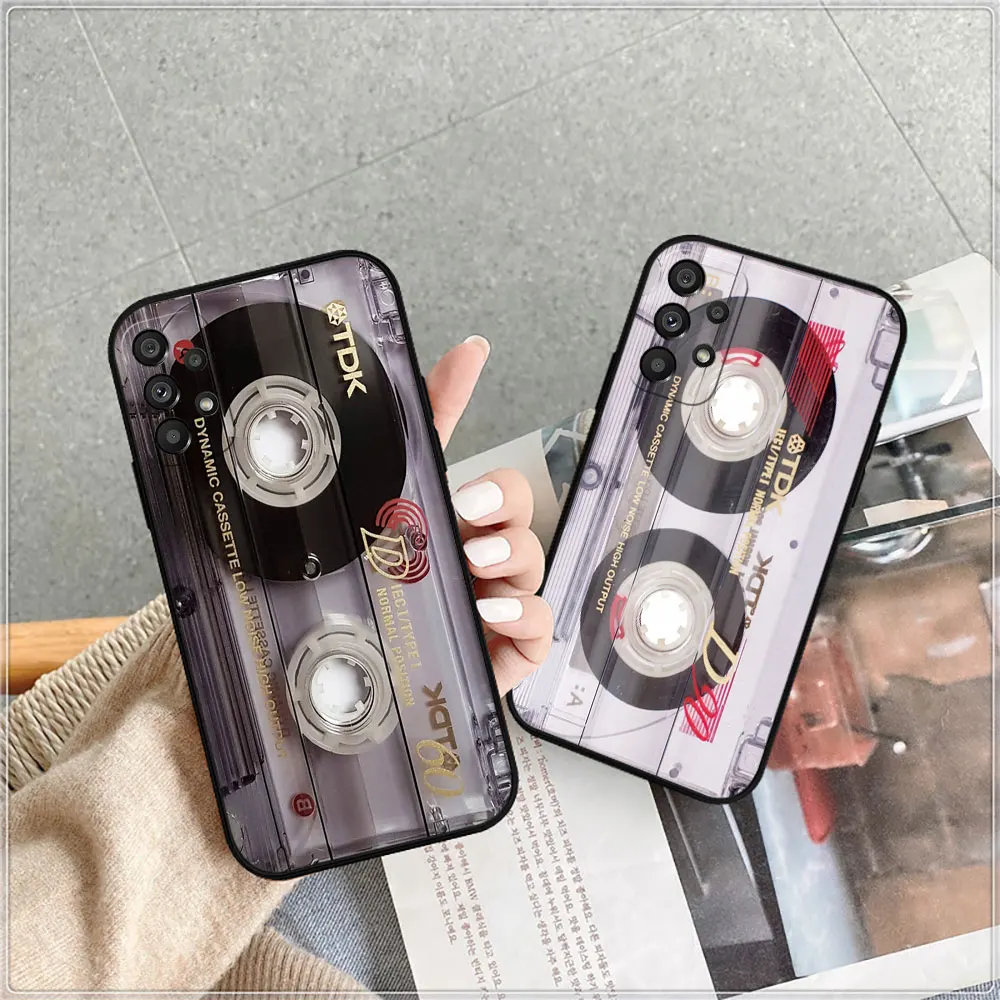 Magnetic Radio tape Cassette Phone Case For Samsung Galaxy A52 A54 A53 A55 A51 A72 A71 A73 A90 A80 A42 A35 A34 A33 A32 A31 Cover