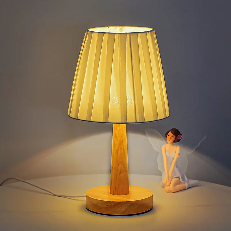 Online Celebrity Nordic Homestay Log Decorative Desk Lamp Creative Study Bedroom Bedside LED Energy-saving Night Light