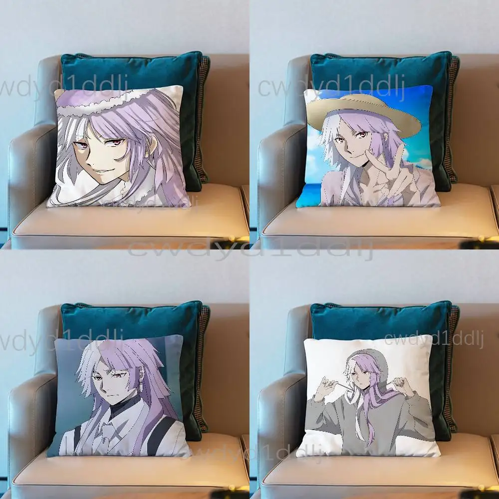 S-Sigma BSD B-Bungo Stray Dogs Pillow Case Short Plush Sofa Decorative Gift Home Double-sided Printing Cushio