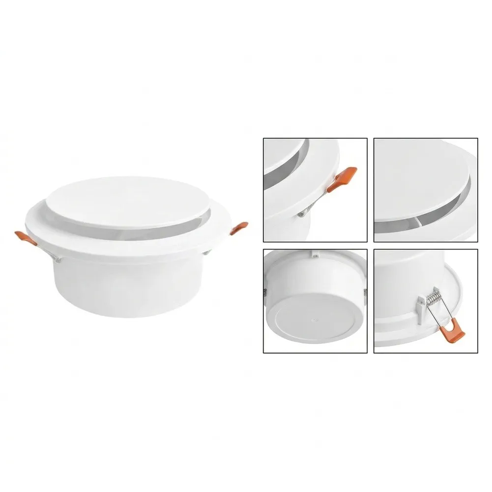 ABS Construction Adjustable Air Vent with Spring Clip and Central Rotating Disc for Kitchen and Bathroom Ventilation Needs