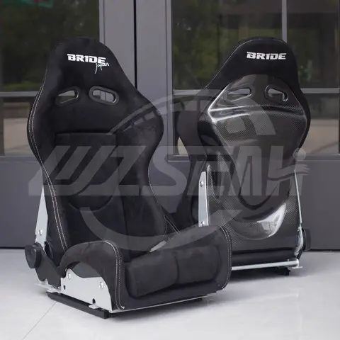 अल्केन्टारा कार्बन यूनिवर्सल एडजस्टेबल बकेट सीट ब्राइड रेसिंग कार सीट स्लाइडर के साथ 6 best sales दुल्हन की दौड़ - №1