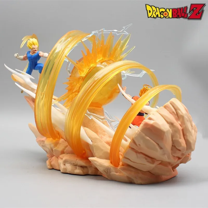 Dragon Ball Figure Sky Top Wcf Goku Vs Vegeta Figure Anime 18cm Gk Pvc Goku Battle Vegeta Action Figurine Models Toys Gifts