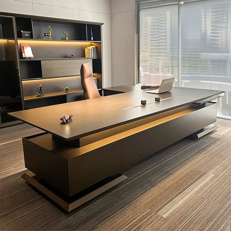 

Storage Light Luxury Office Desk Executive Organizer Conference Executive Office Desk Work Corner Bureau Meuble Modern Furniture