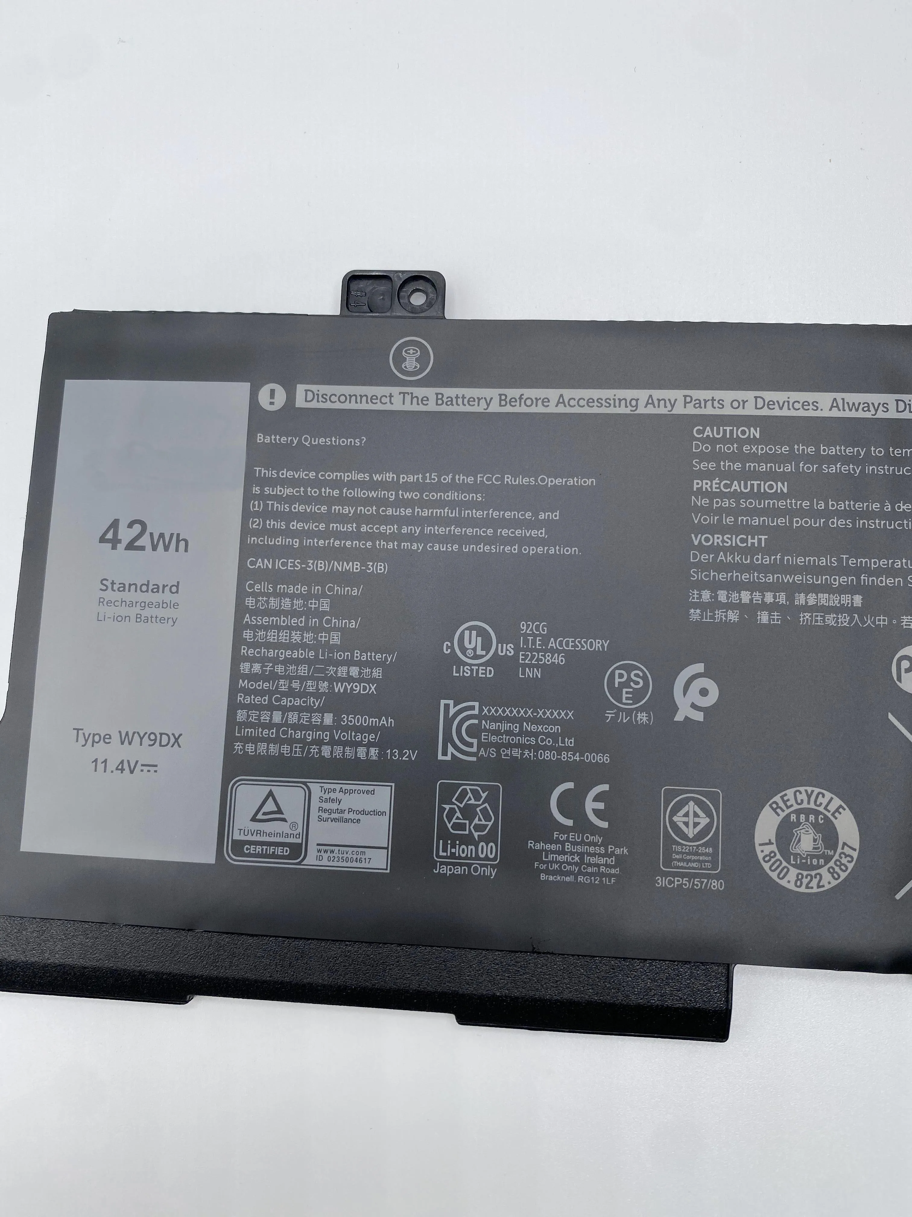 Imagem -05 - Precisão de Dell Latitude Dell Latitude 14 5420 15 5520 15 3560 P104f P137g 01k2cf 0wk3f1 005r42 M3kcn 075x16 11.4v 42wh Novo