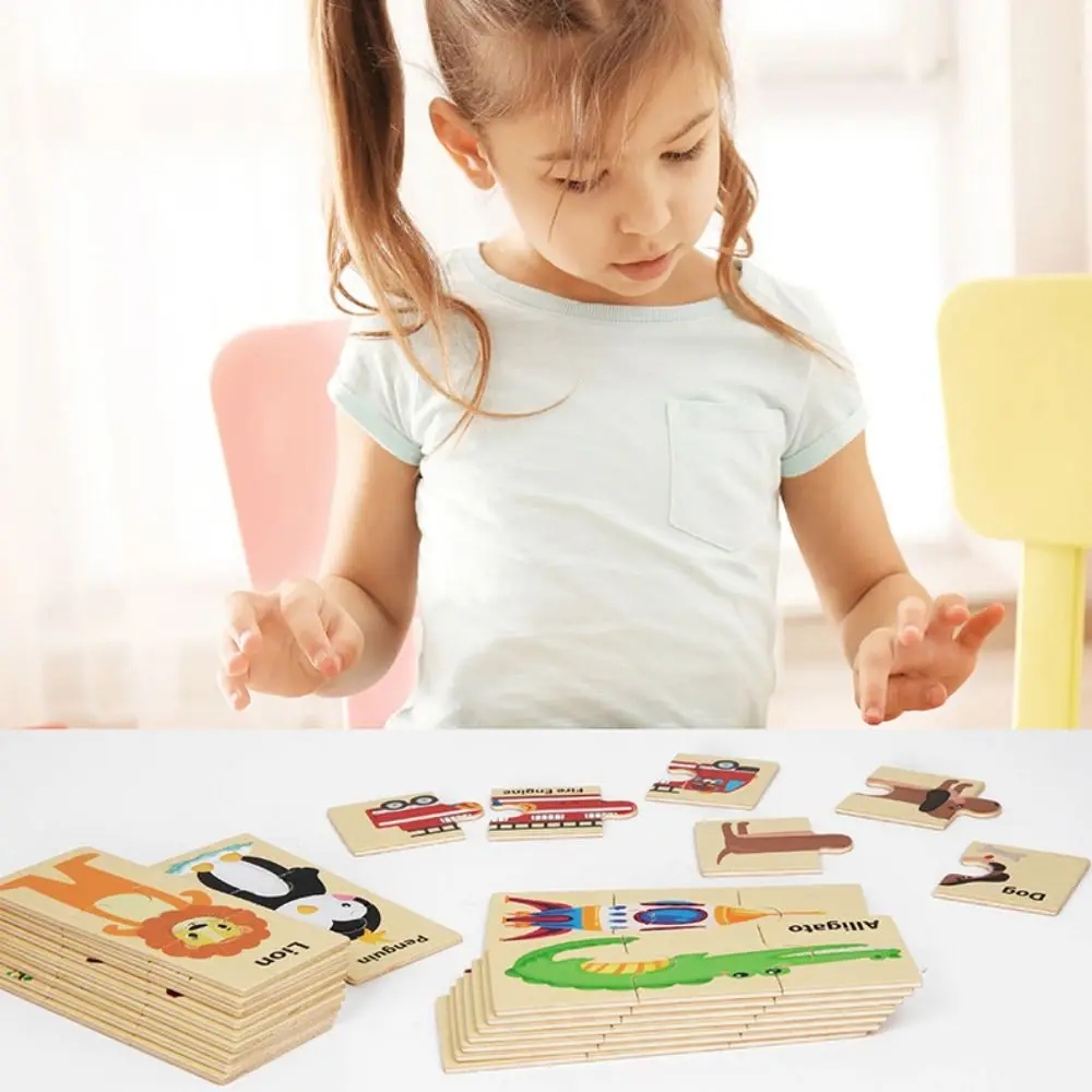 

Wooden Material Kids Wooden Puzzle Cartoon Design Educational Function Animals Puzzle Game Tangram Shape Jigsaw Type