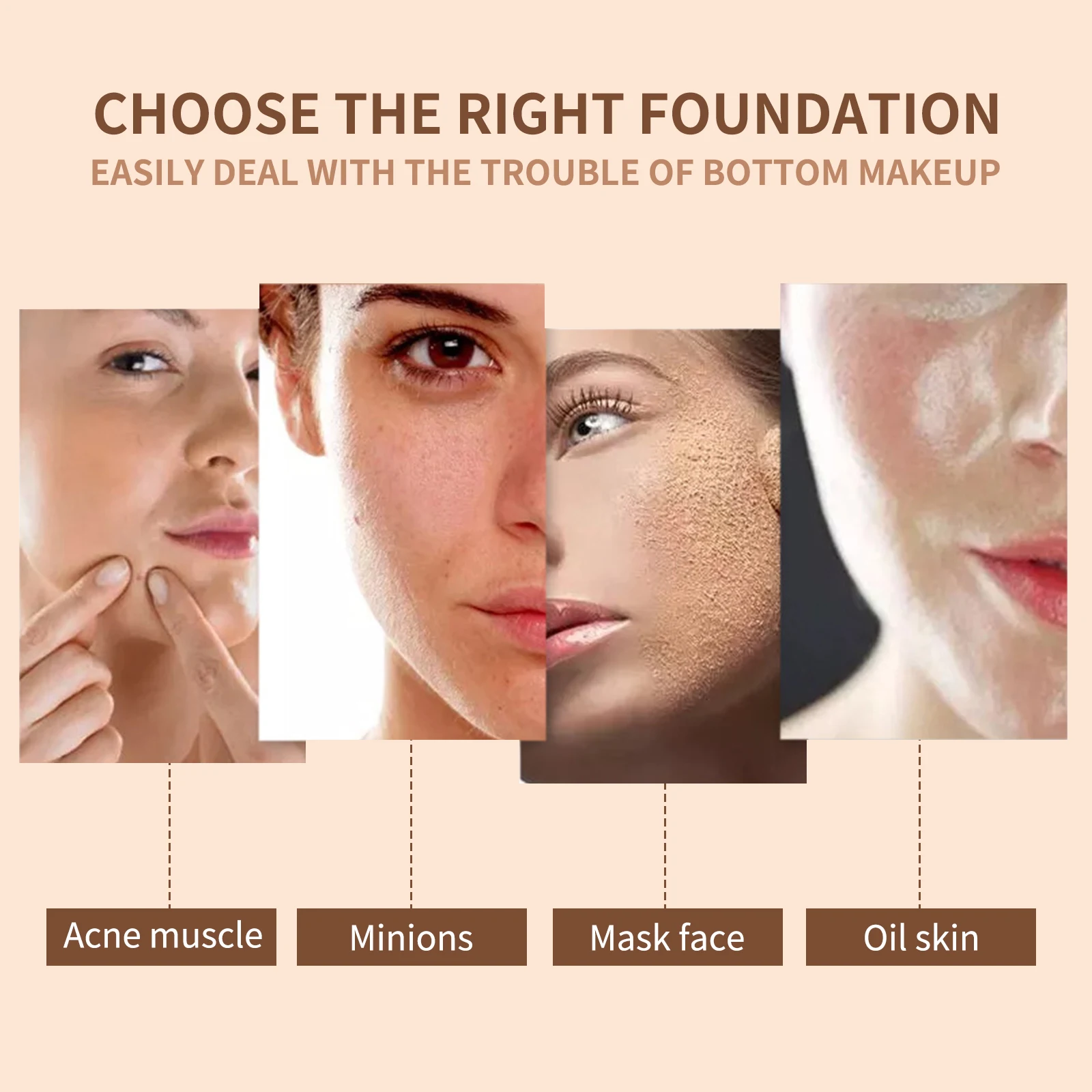 Cojín de crema Cc de setas, brillo de larga duración, belleza, ocultar la piel de la cara, Base hidratante resistente al agua, Base de maquillaje