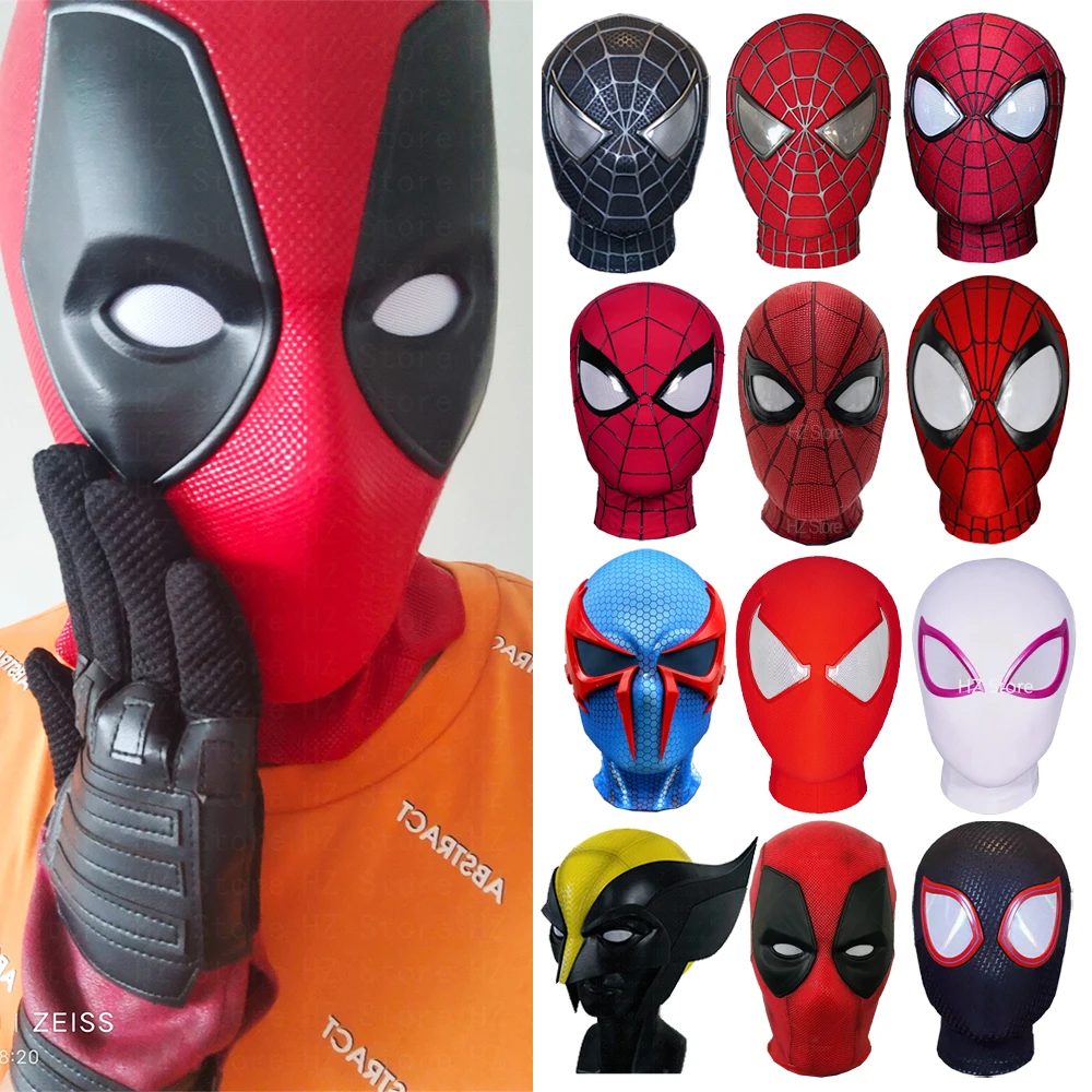 

Marvel 1:1 3D Toby Spiderman Deadpool & Wolverine Mask with Faceshell & Detachable Magnetic Lenses Miles Morales Halloween Cos