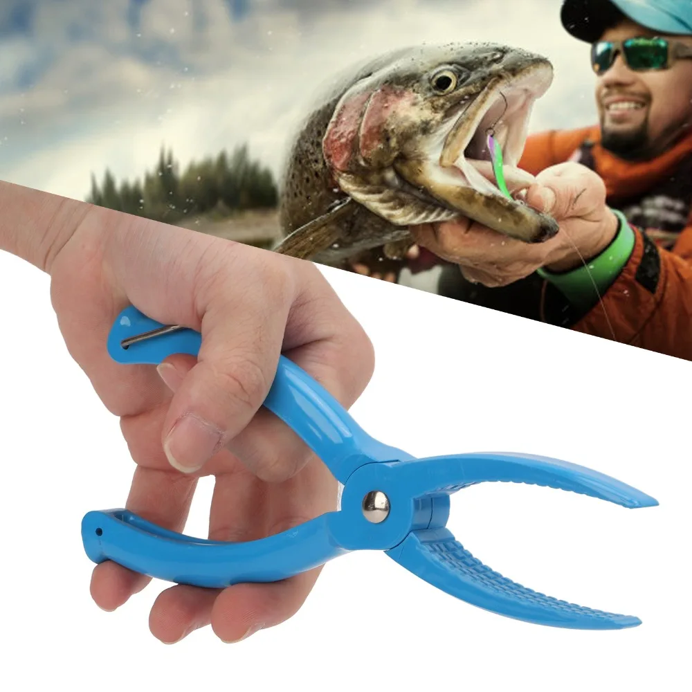 

2PCS Durable ABS Fish Lip Holder 20.5cm Lightweight Fishing Gripper Blue Fish Grabber Angling Tool