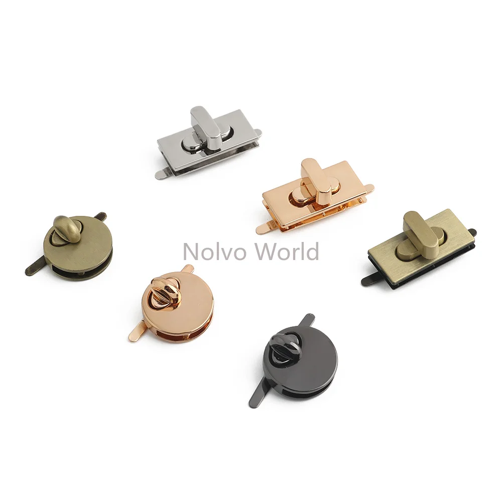 5/15/30PCS Metal Oval Shape Turn Lock Clasps Closure Buckle For Leather Craft  Bags Handbag Twist Locks DIY Hardware Accessories