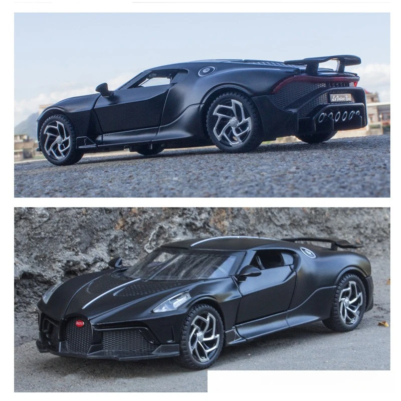 

1:32 Bugatti La Voiture Noire Alloy Model Car Diecasts Metal Sports Car Model Simulation Sound Light Collection Boys Toy Gift