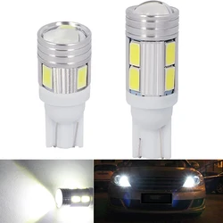 1 pçs carro t10 w5w conduziu a lâmpada do sinal 12v 5630 smd 7000k branco auto interior dome luzes de leitura tronco cunha lateral da placa licença lâmpada