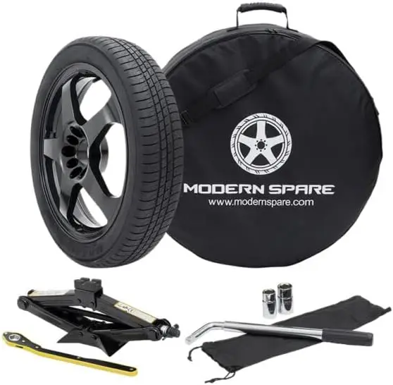 Complete Compact Spare Tire Kit w/Carrying Case - Fits 2020-2025 Honda CRV Hybrid-Complete Kit w/ Carrying Case